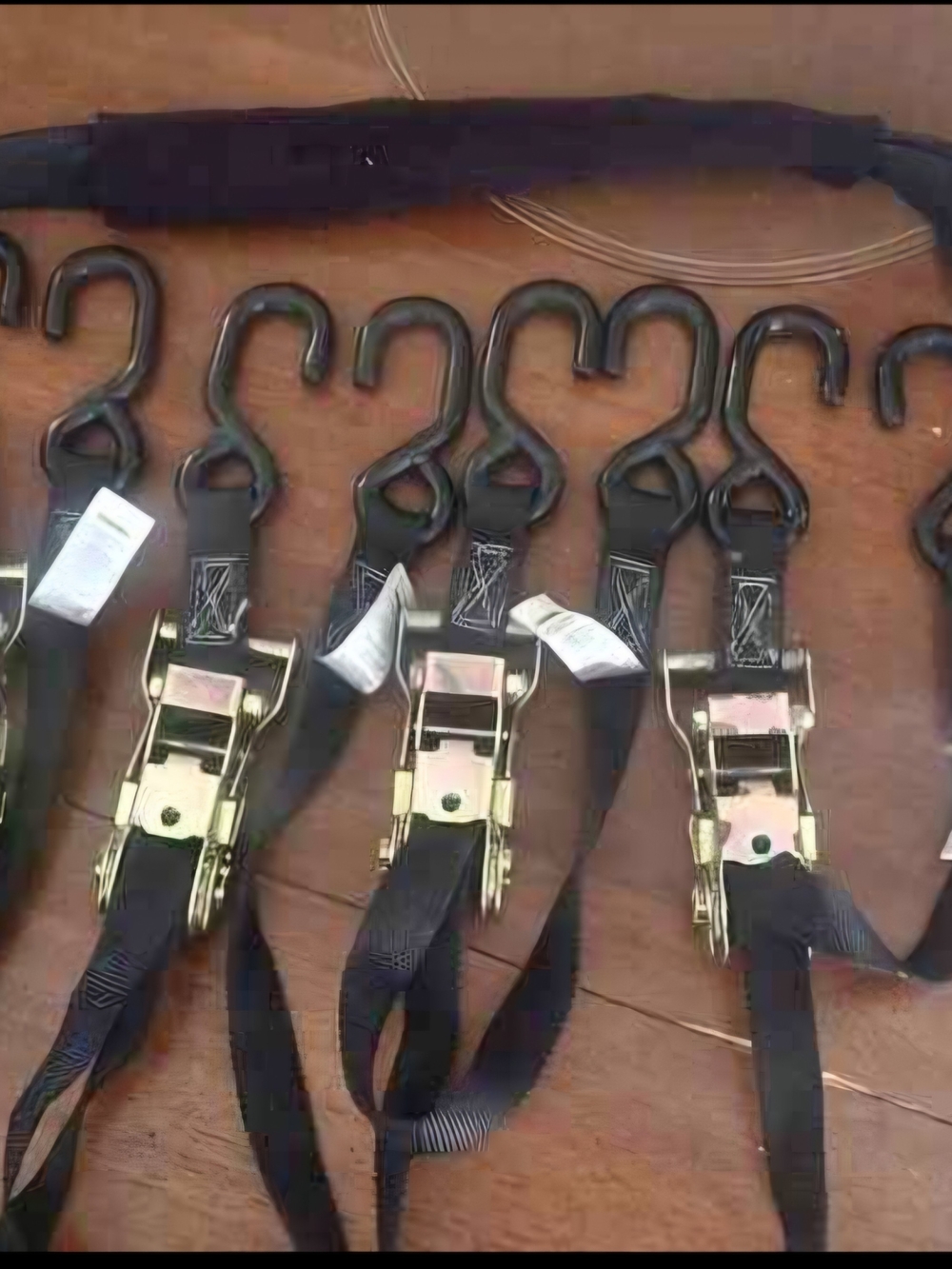 Motorcycle Ratchet Tie-Down Straps with Hooks